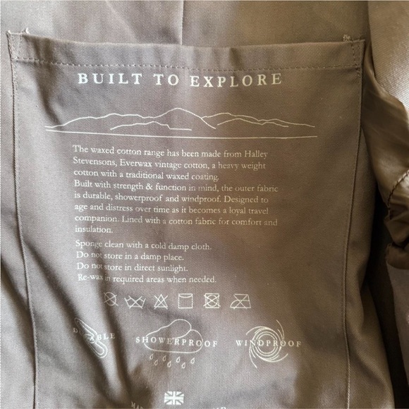 Men's Tan Jacket with Contrast Funnel Collar - Picture 7 of 8